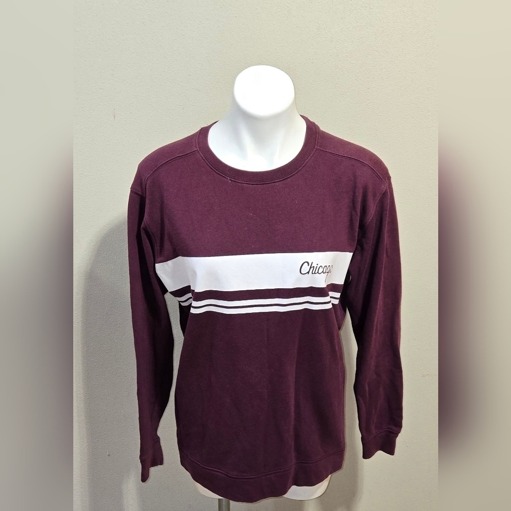 Victoria's Secret PINK Women's Small - Maroon purple Chicago IL logo long sleeve
